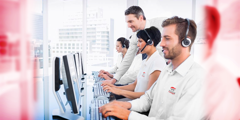 Group of outsourced IT engineers providing business client with managed IT support services.
