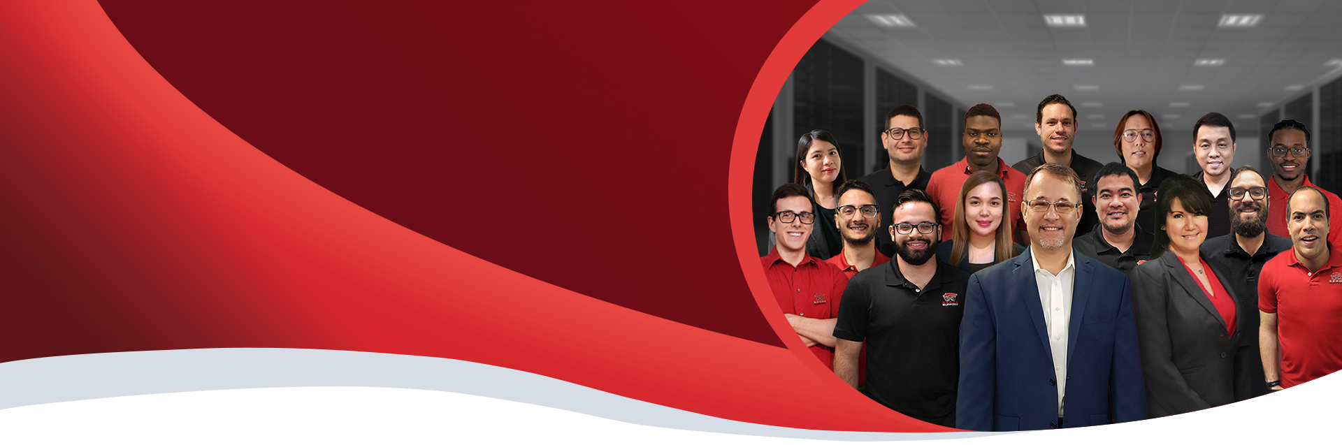 The Nerds Support team in a data center.